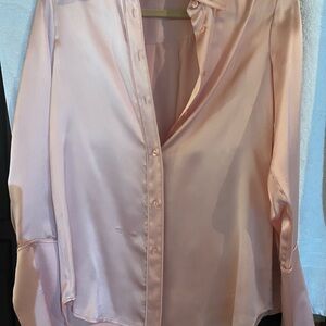 Beautiful pink like silk frame blouse size extra small